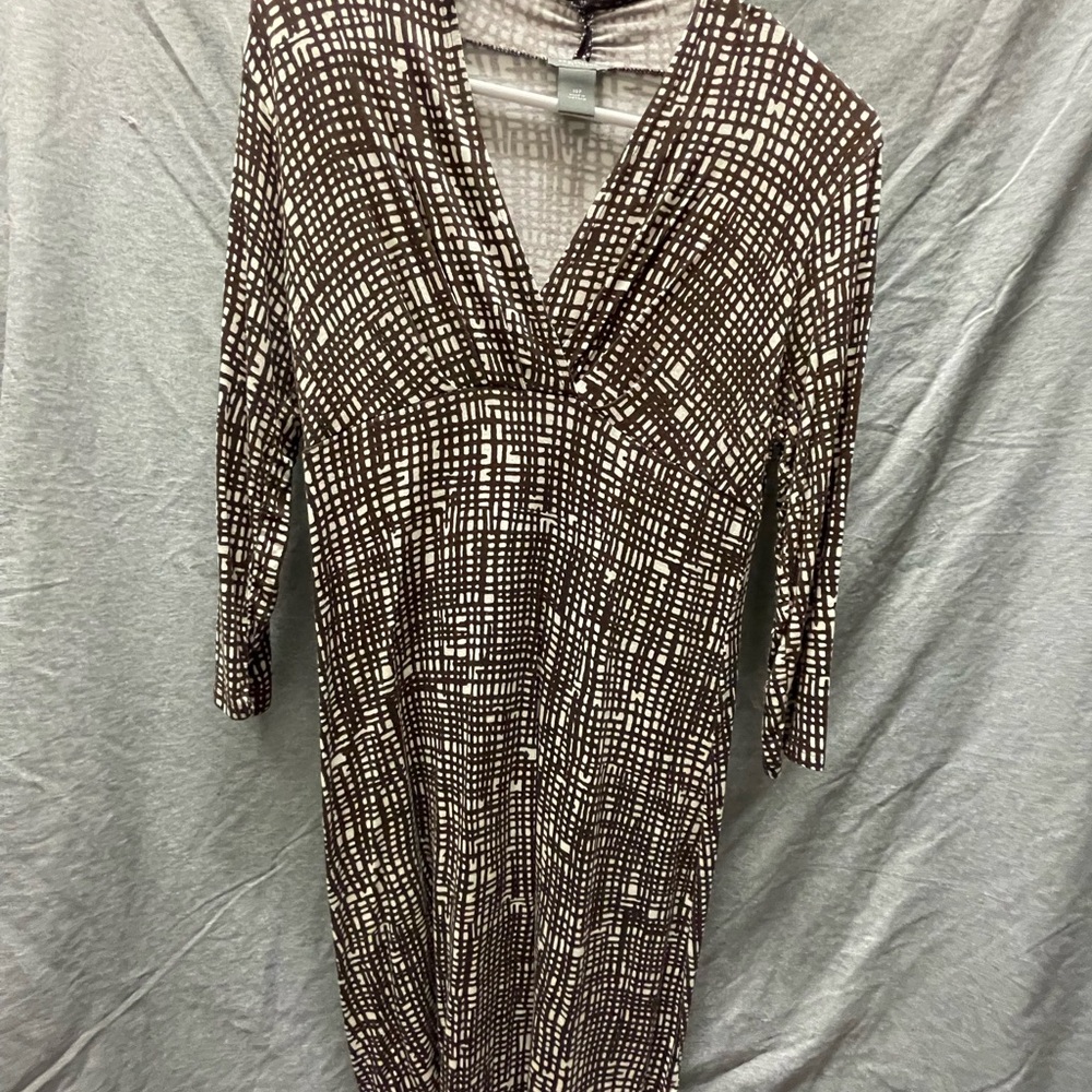Elegant Brown Patterned Dress